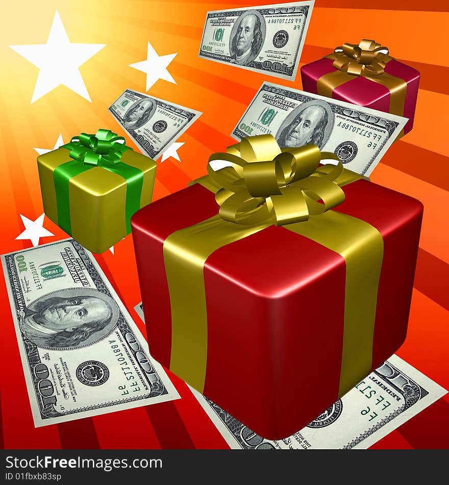 Colorful Gift Background Object