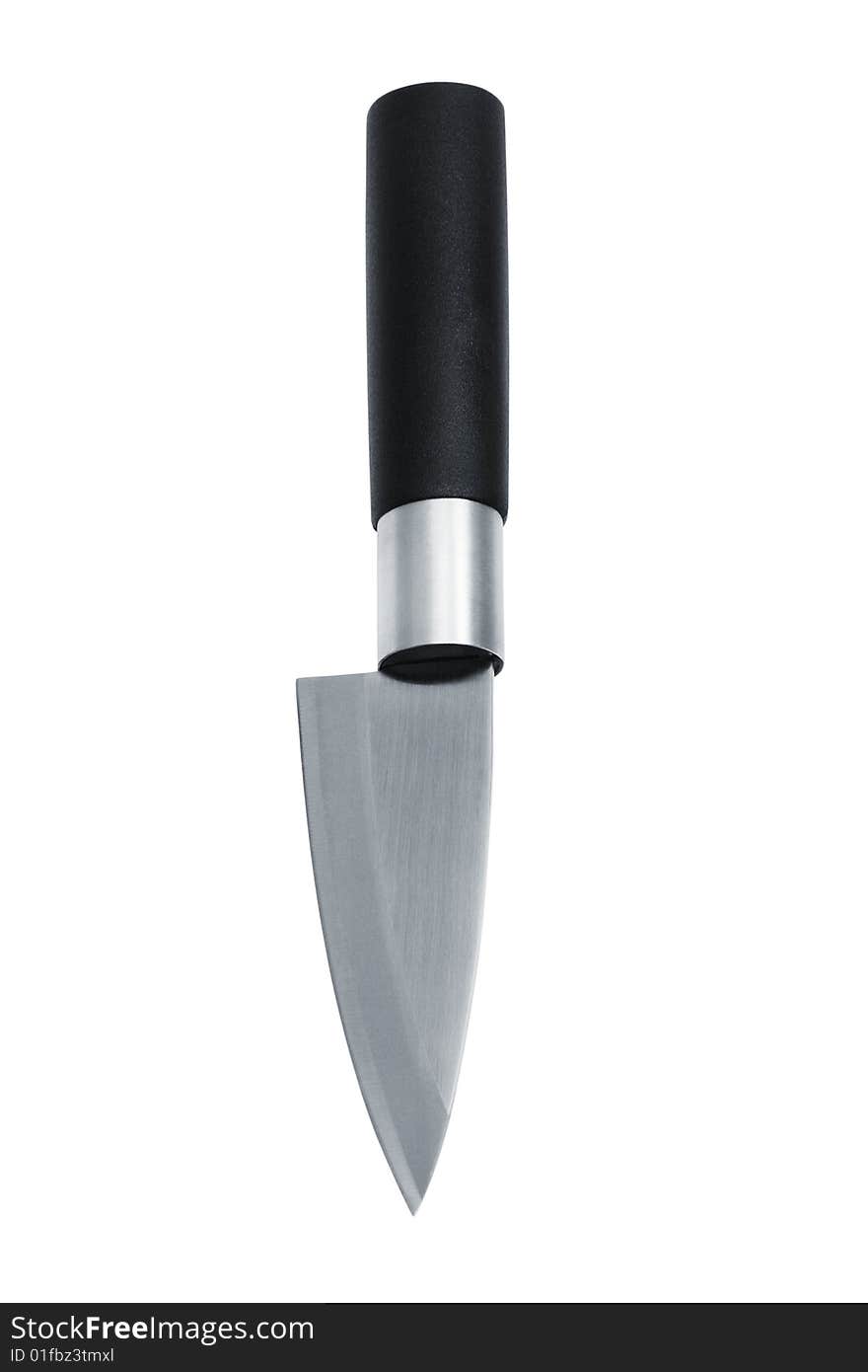 Asian kitchen knife on a white background