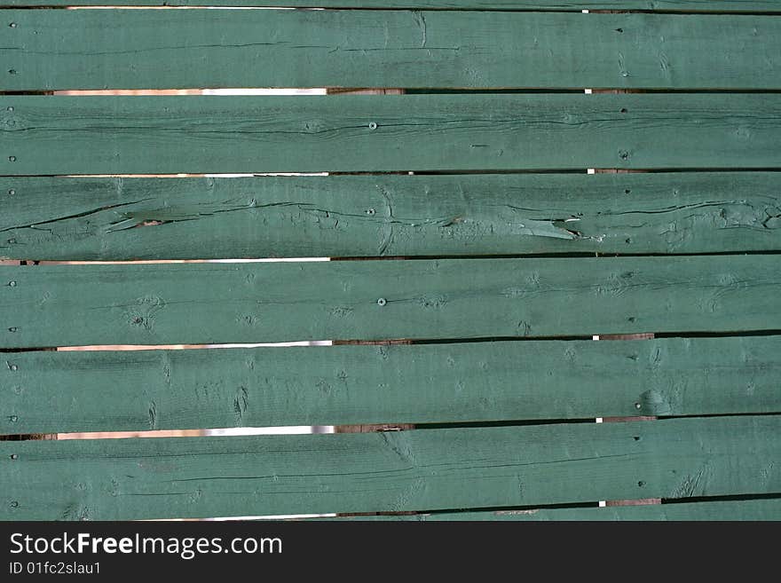 Green wooden fence as background