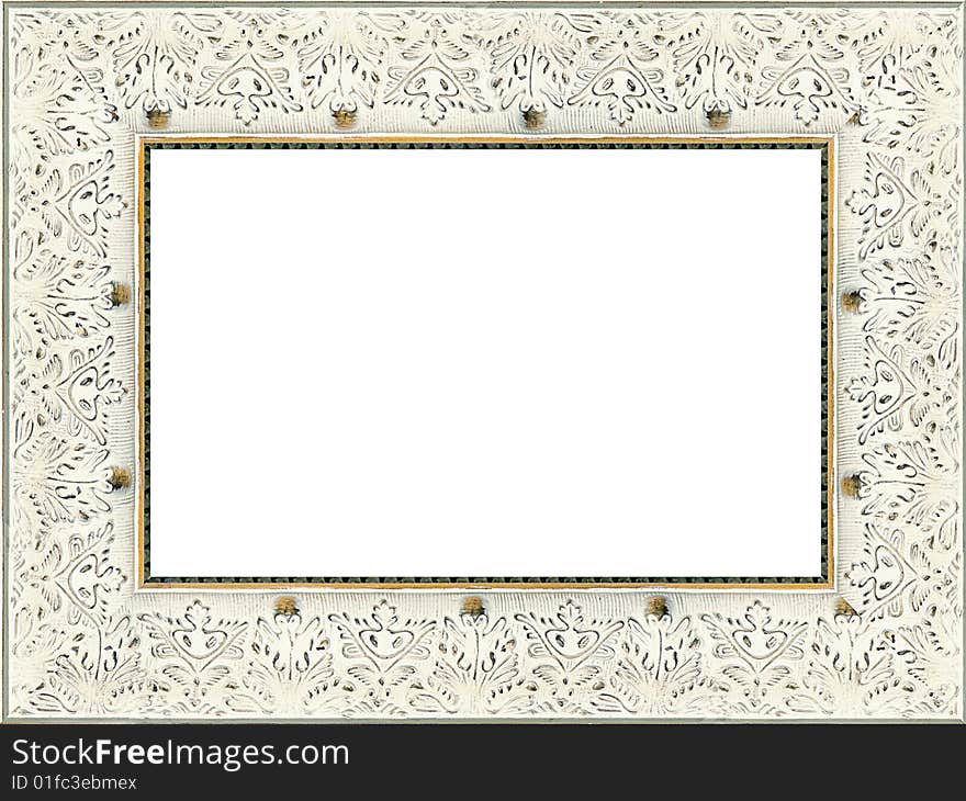 A picture white frame on a white