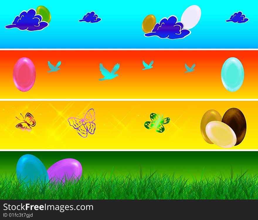 Some banner with easter eggs