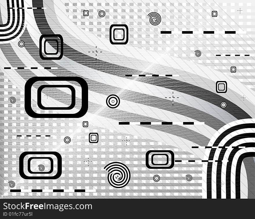 Illustration of futuristic abstract background with shapes