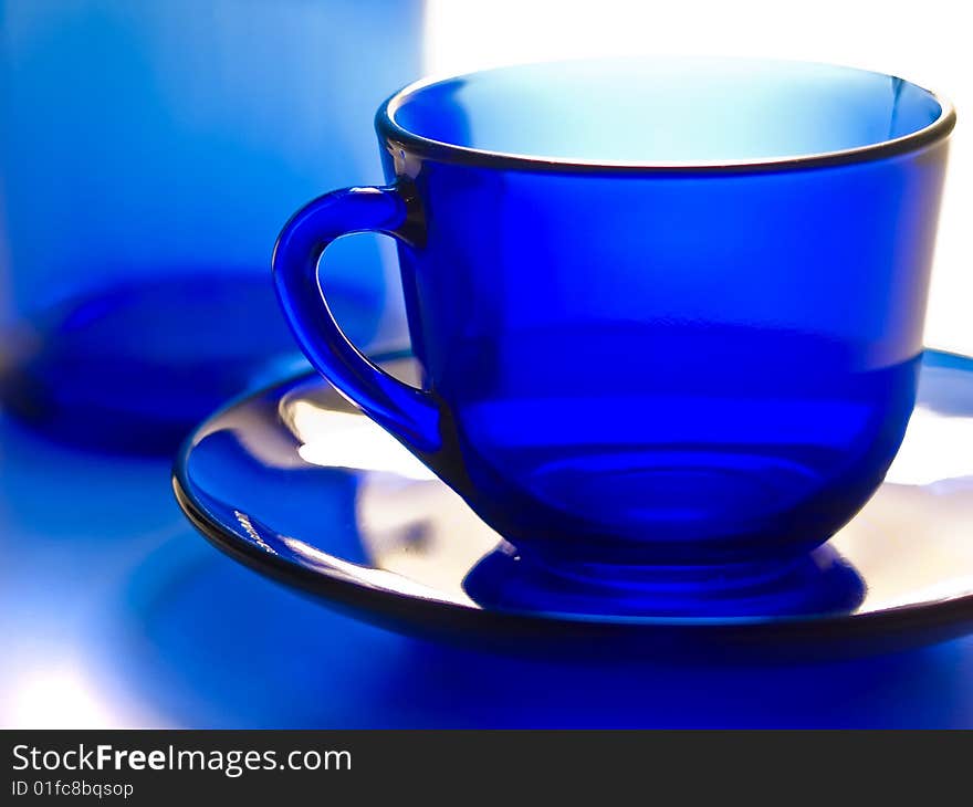 Blue Transparent Cup