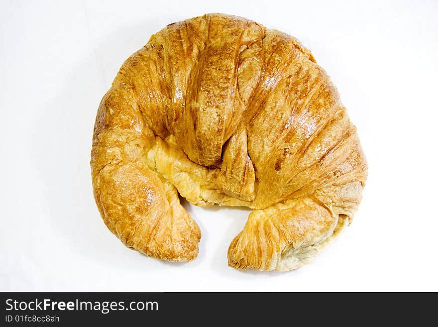 Isolated croissant, cakes and pastries