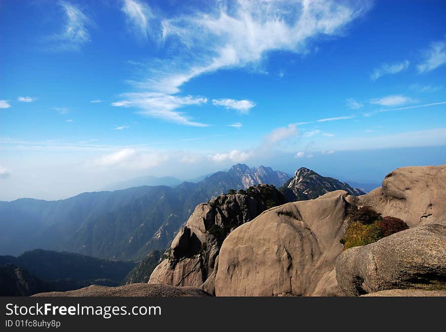 The peak of the big mountain in east of China. The peak of the big mountain in east of China