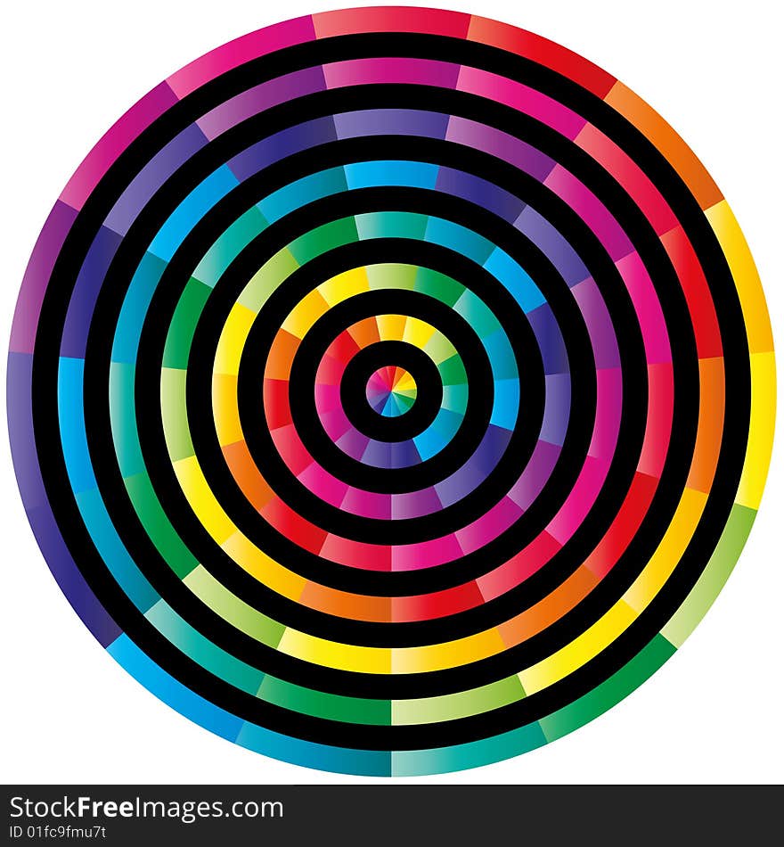 Abstract Colorful Circle