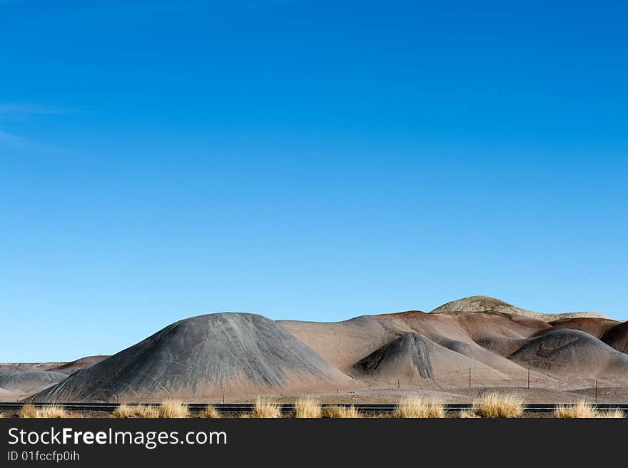 Desert scene in sunny Northern Arizona with sand dunes