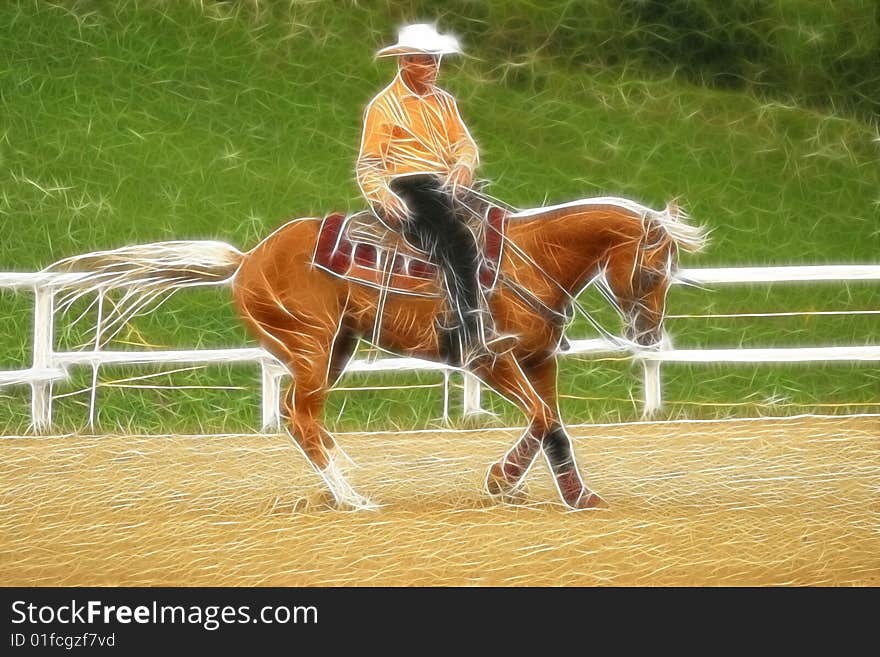 Western Horse Riding Fractal