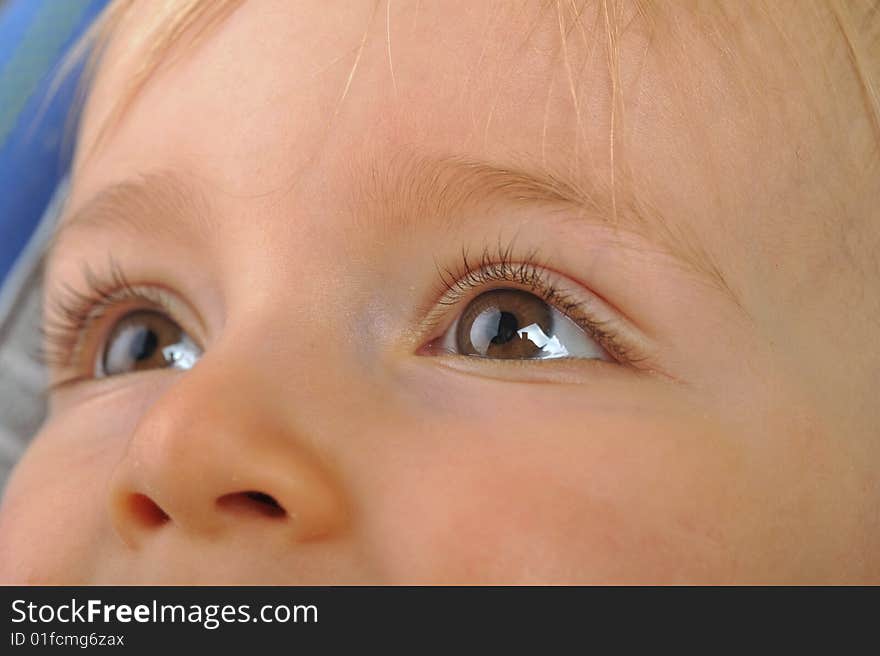 Face of  beautiful little girl portrait