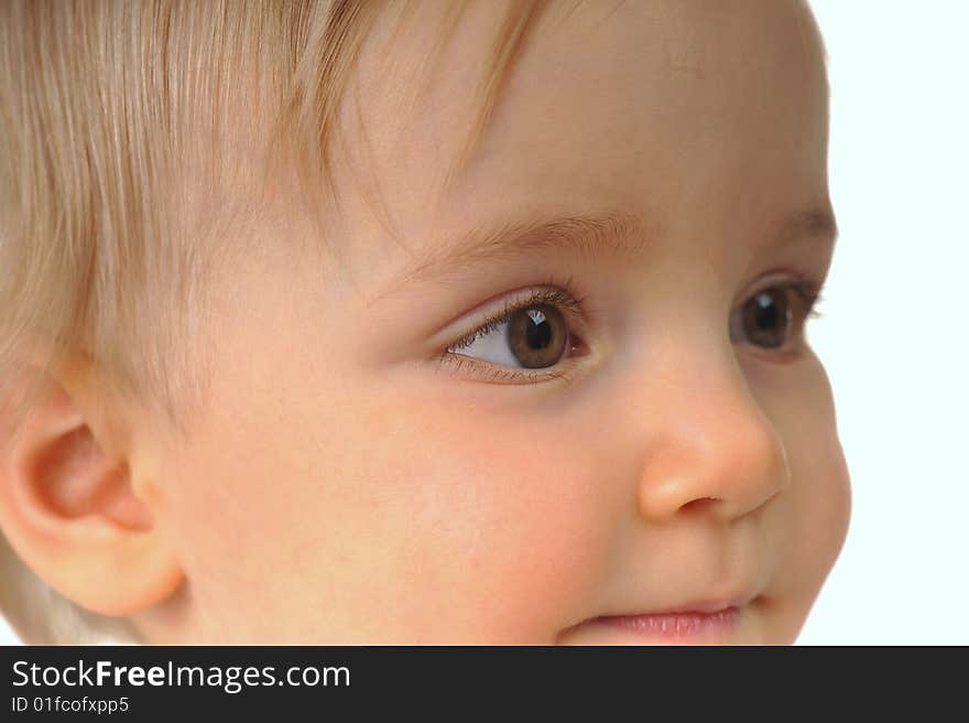 Face of  beautiful little girl portrait