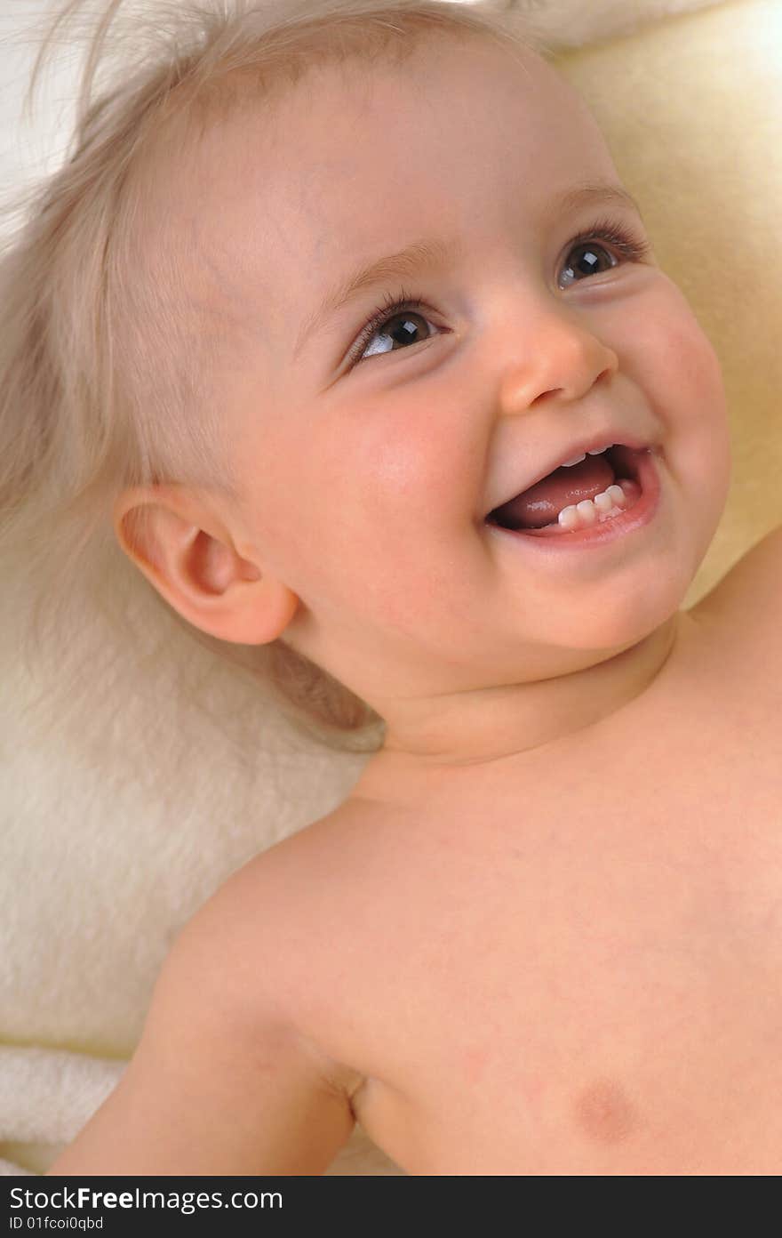 Cheerful beautiful little girl  portrait