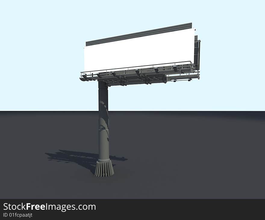 Exterior billboard adverstisin with blank space for text