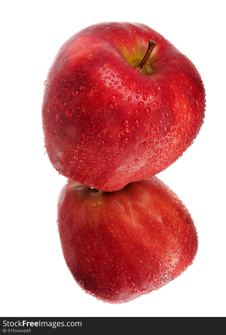 Red apple isolated on white