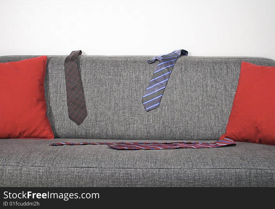 Sofa and ties