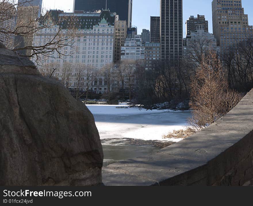 Winter on the Gapstow bridge in Central Park