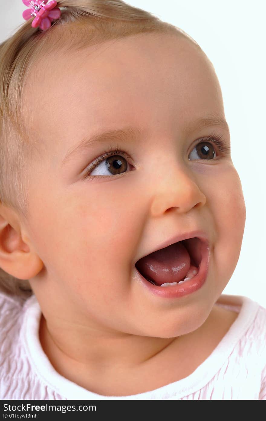 Cheerful beautiful little girl  portrait