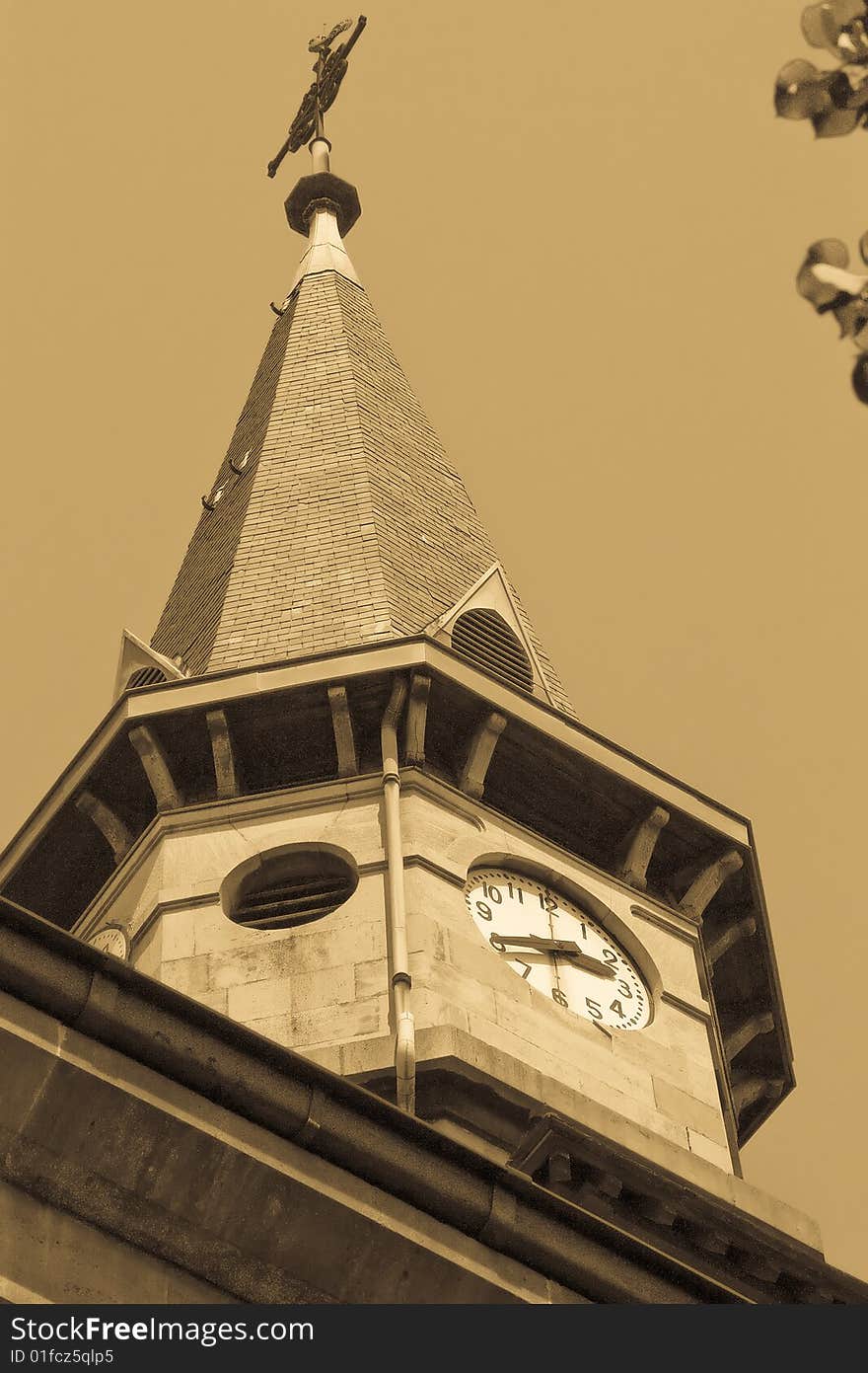 Vitage picture of a bell tower