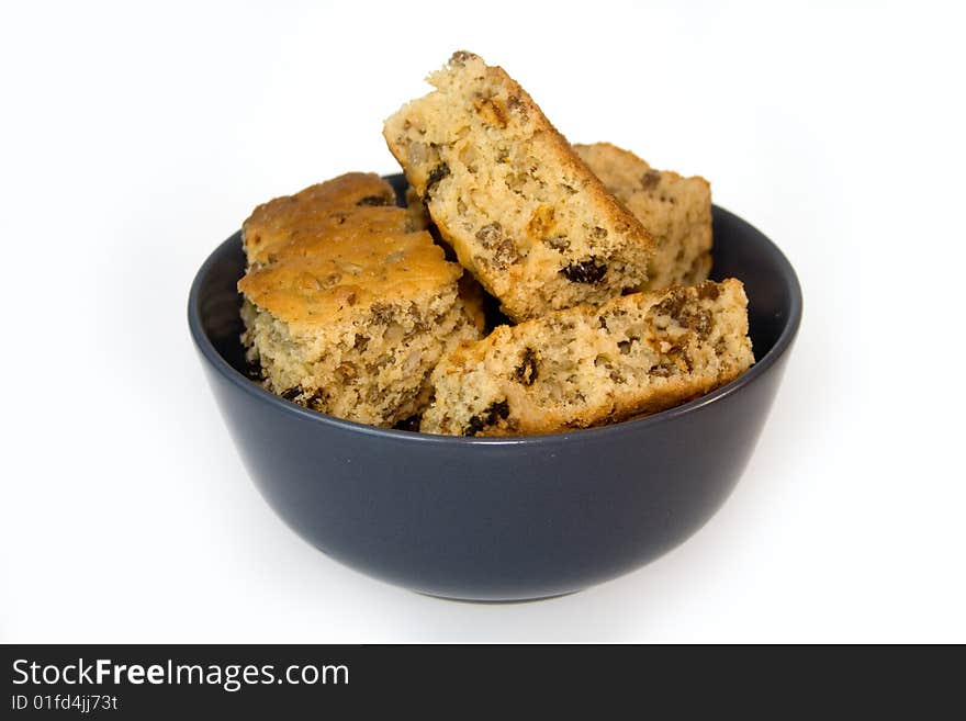 Rusks In A Blue Bowl