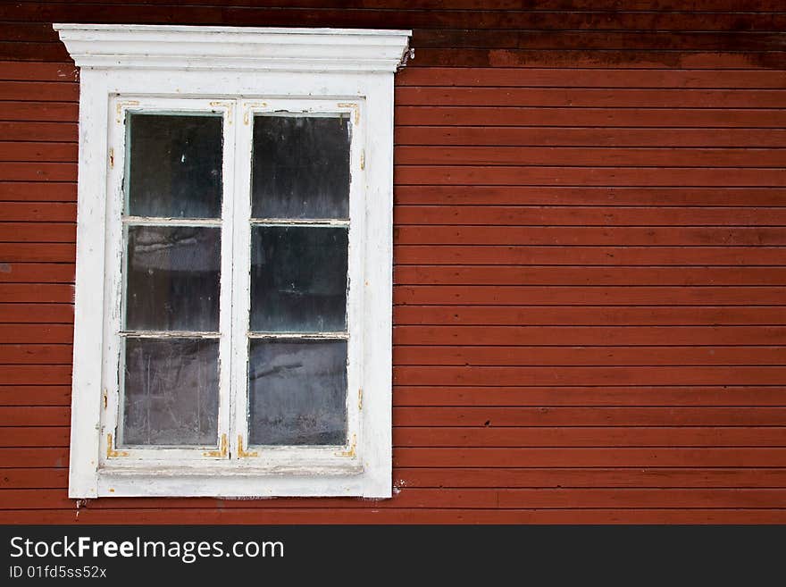 Window Red Wall