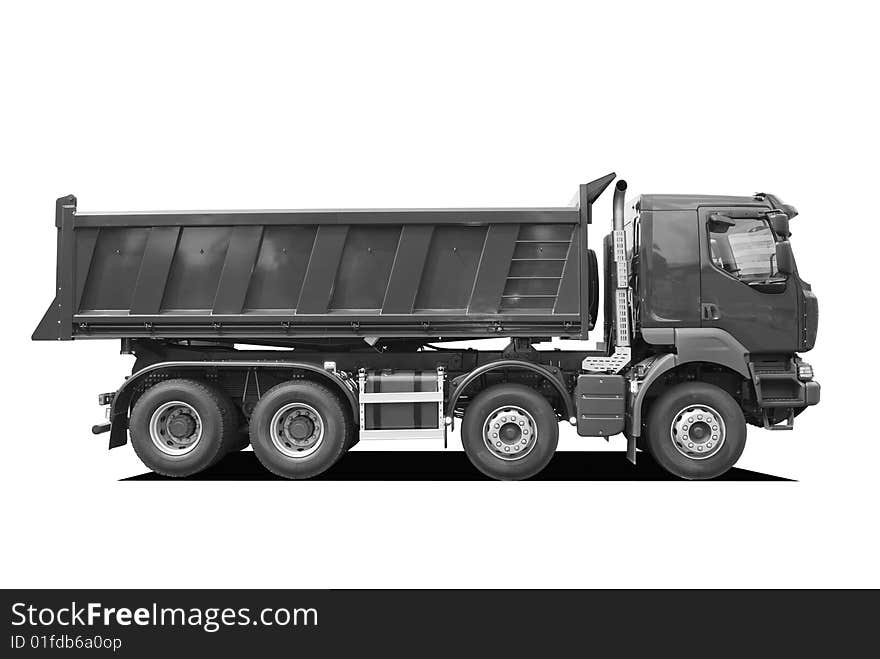 Heavy truck isolated on white