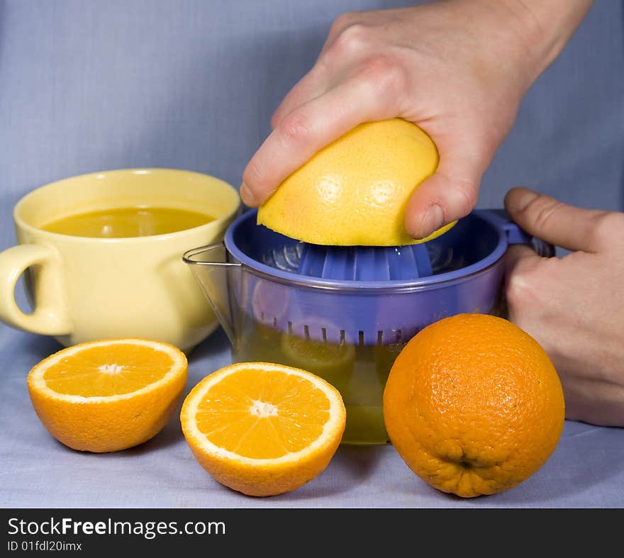 Fresh Oranges And Orange Juice