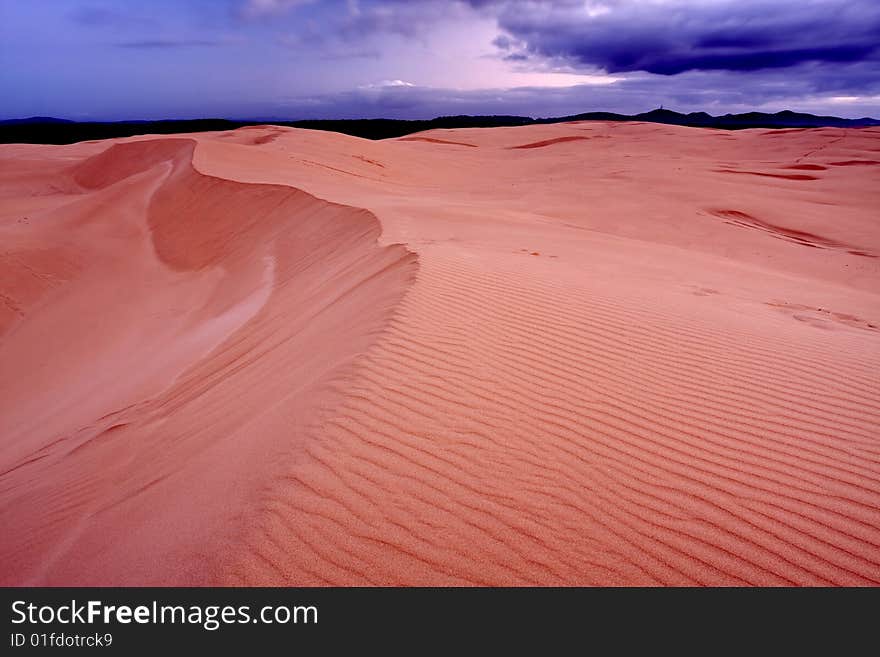 Stockton sand dunes in Anna Bay, NSW, Australia. Stockton sand dunes in Anna Bay, NSW, Australia