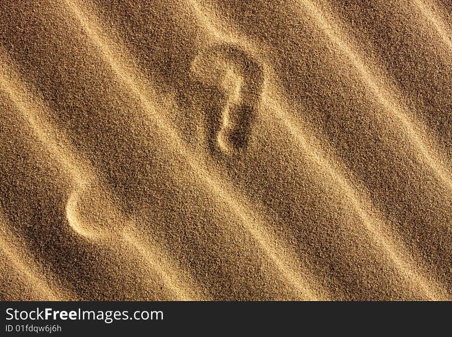 Footprint in the sand