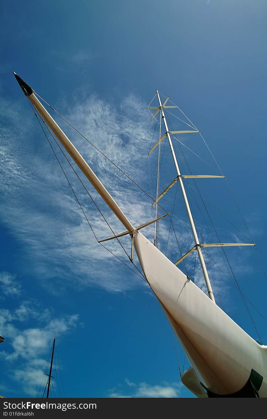 Yacht at Auckland harbor