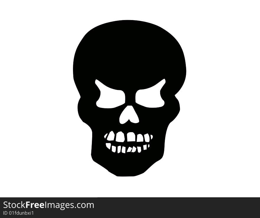 Vector file of a human skull