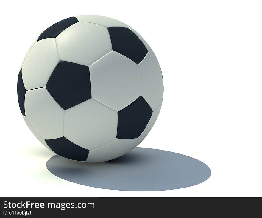 Exterior football soccer ball on white background