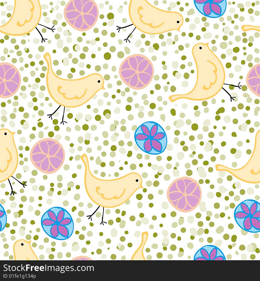 Colorful easter chicken seamless pattern background. Colorful easter chicken seamless pattern background