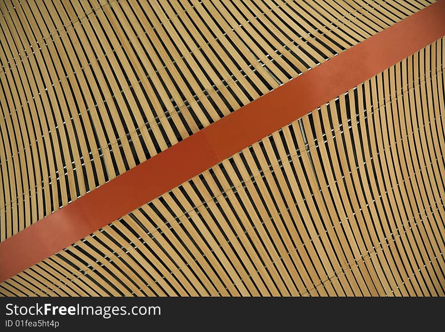 Abstract ceiling pattern of a waiting hall. Abstract ceiling pattern of a waiting hall