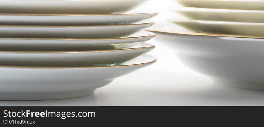 Stock photo: food theme: an image of plates on a table