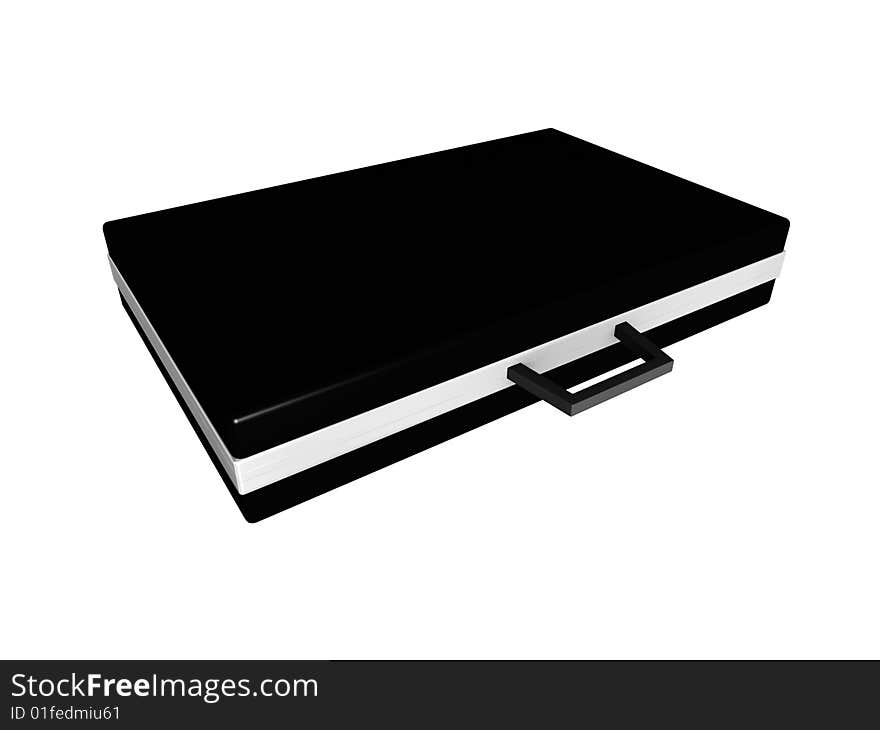 Black case isolated on white