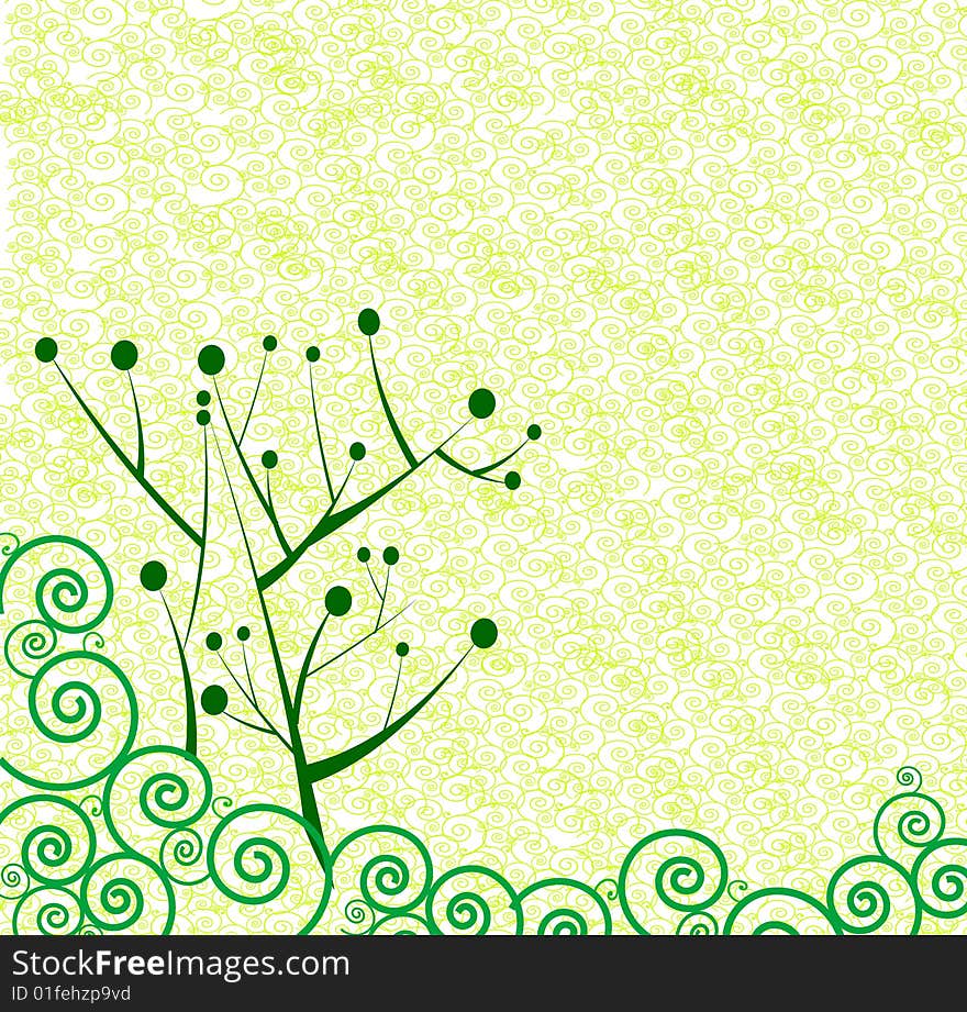 Stock photo: an image of a green background with tree