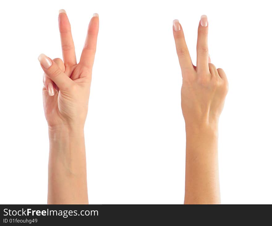 Female hands counting