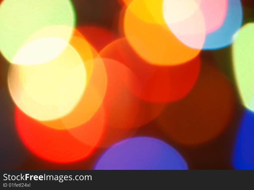 Abstract background of holiday lights