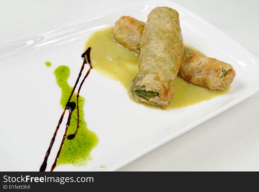 Health and delicious spring rolls