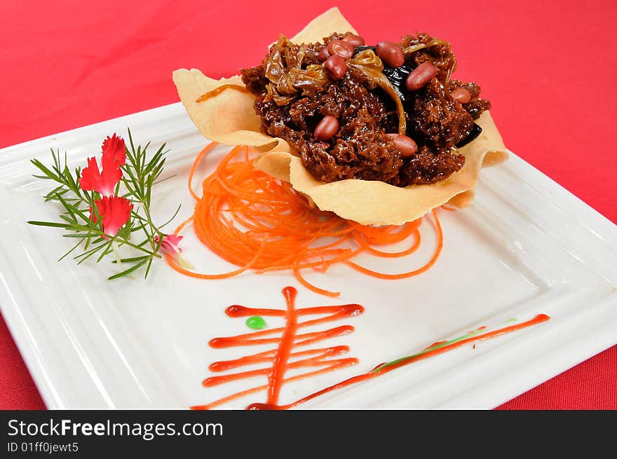 Fried snacks on a black table. Fried snacks on a black table