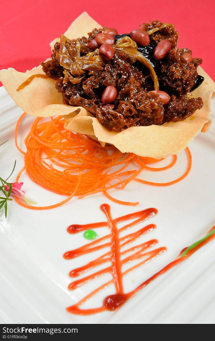 Fried snacks on a black table. Fried snacks on a black table