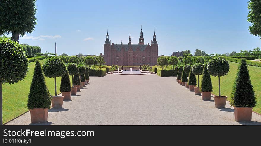 The Kaskaderne Park in connection with the famous Danish Castle in Hilleroed. The Kaskaderne Park in connection with the famous Danish Castle in Hilleroed