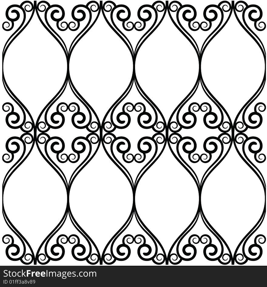 Seamless fence-like background in black colors. Seamless fence-like background in black colors