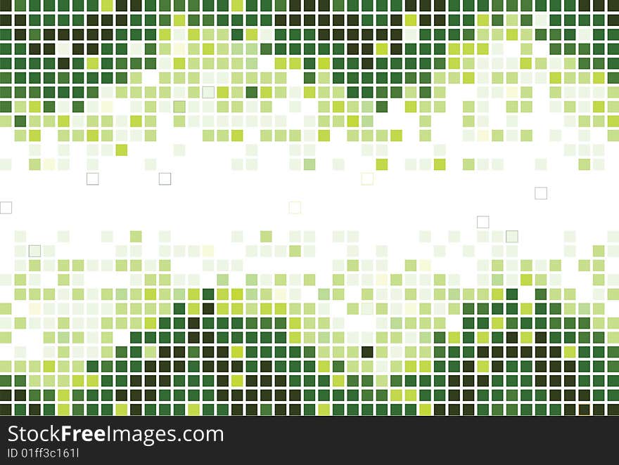 Mosaic background in green colors