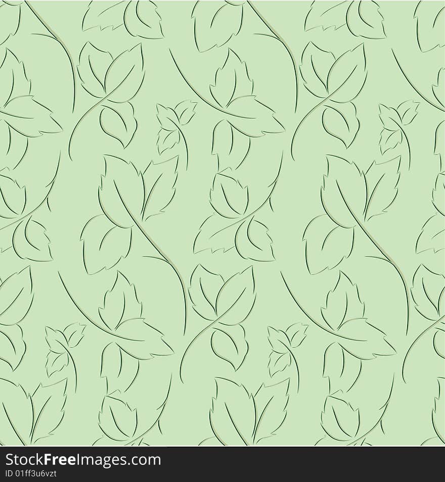 Seamless nature pattern with leaves. Seamless nature pattern with leaves