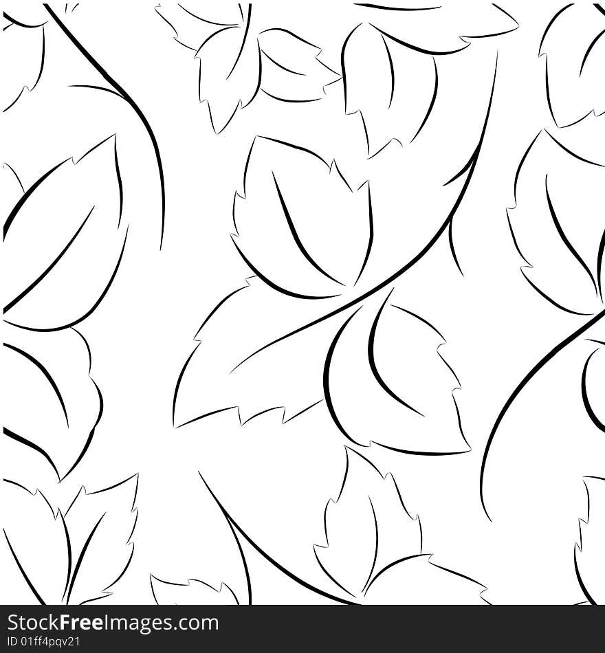 Seamless nature pattern with leaves. Seamless nature pattern with leaves