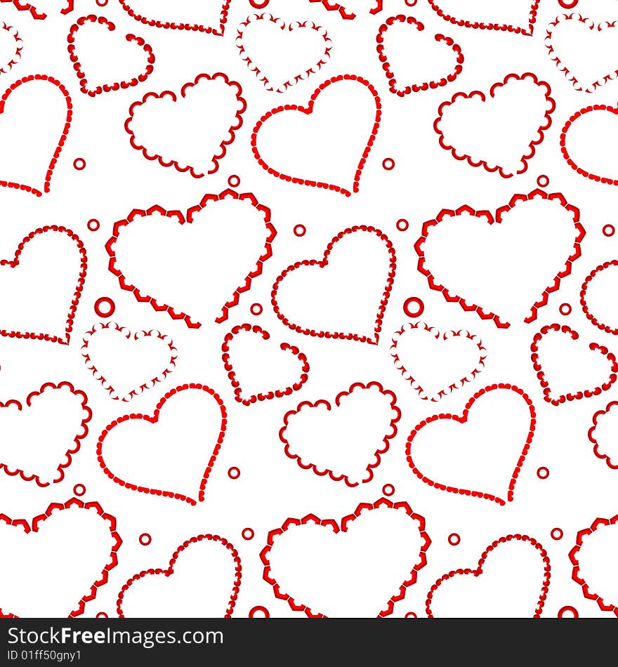 Seamless background with elegant hearts. Seamless background with elegant hearts