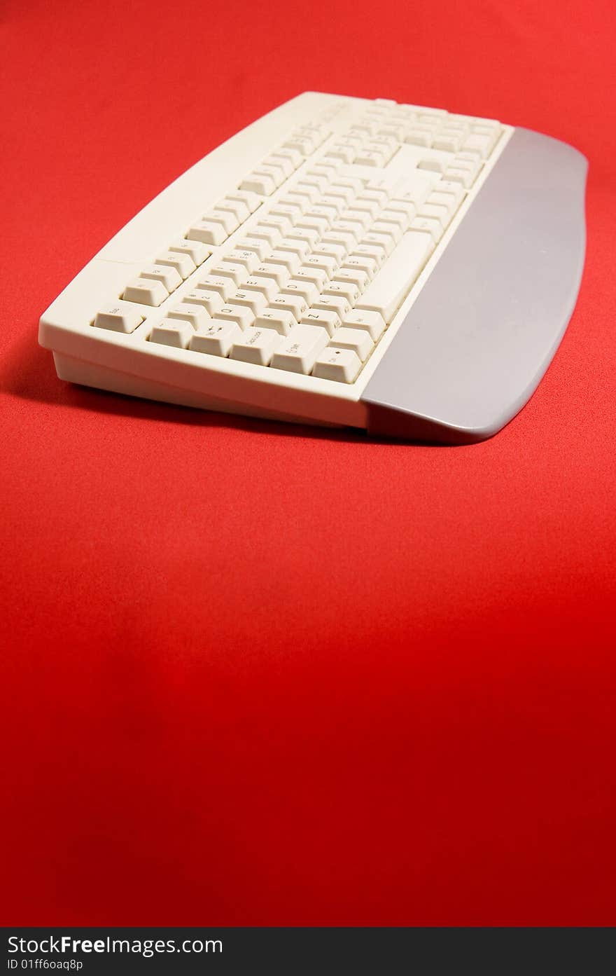 Keyboard for compuetr on red backgrounds