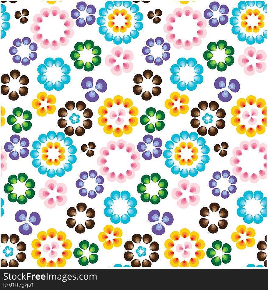 Seamless nature pattern with flowers. Seamless nature pattern with flowers