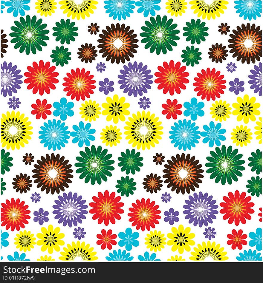 Seamless nature pattern with flowers. Seamless nature pattern with flowers