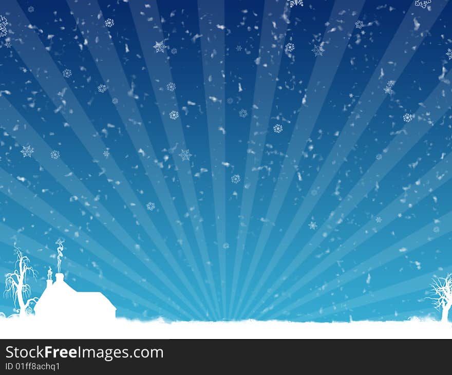 Blue winter background (magazin, flyer, card, and more...)